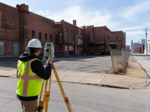 ALTA Survey Baltimore MD commercial property history - Baltimore Land Surveying ALTA Survey of a commercial property with historic parcel divisions in Baltimore MD